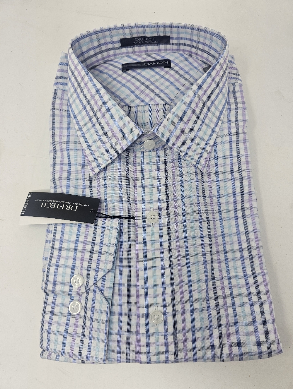 Damon Dri-Tech Mens Long Sleeve Dress Shirt 18 32/33